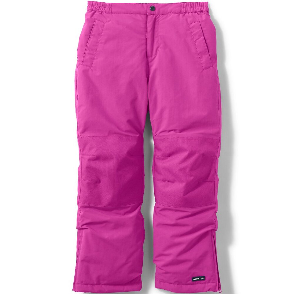 Lands End Girls Squall Waterproof Insulated Snow Pants Ski Pink sizes 8 Slim 12
